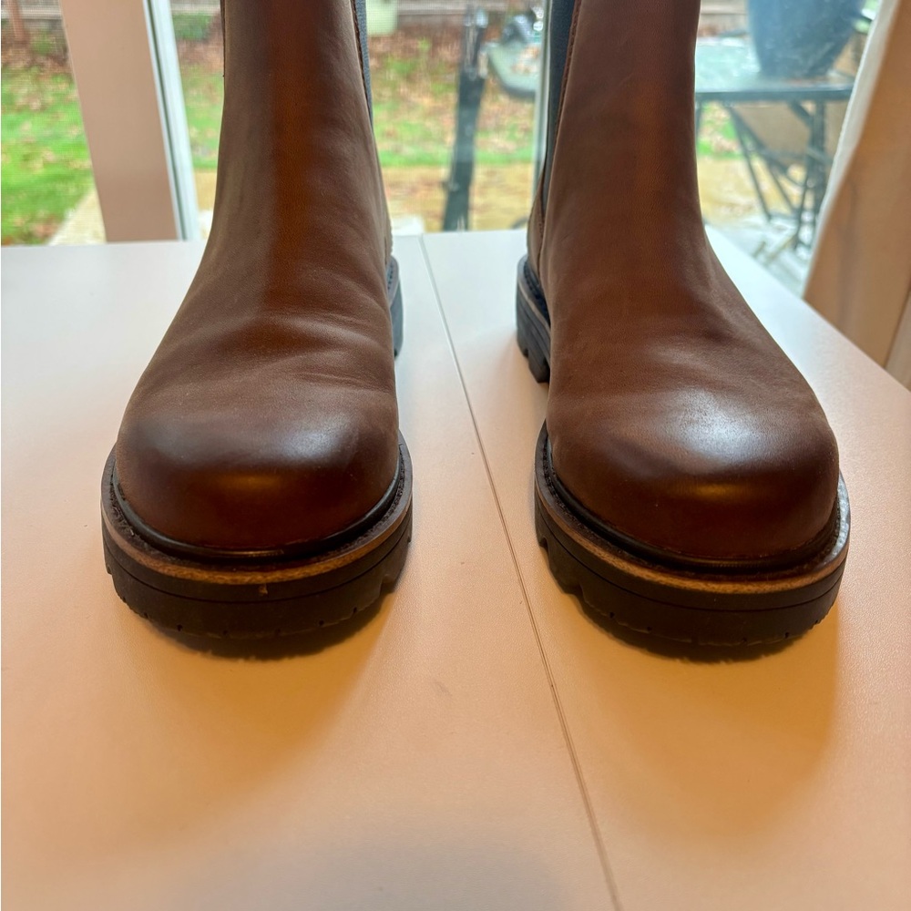 NWT Sorel Women’s Brown Leather Boots - Revel Road Waterproof Chelsea Boot - Picture 9 of 16